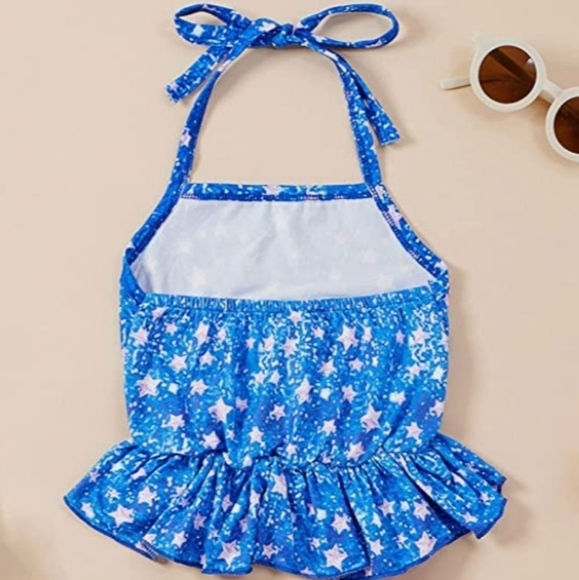 Halter with Stars Striped Printed Shorts Set Size 18-24 Months - Picture 3 of 11